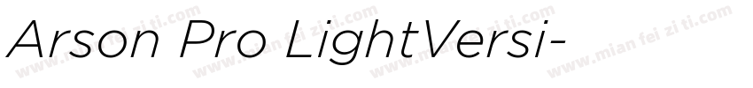 Arson Pro LightVersi字体转换